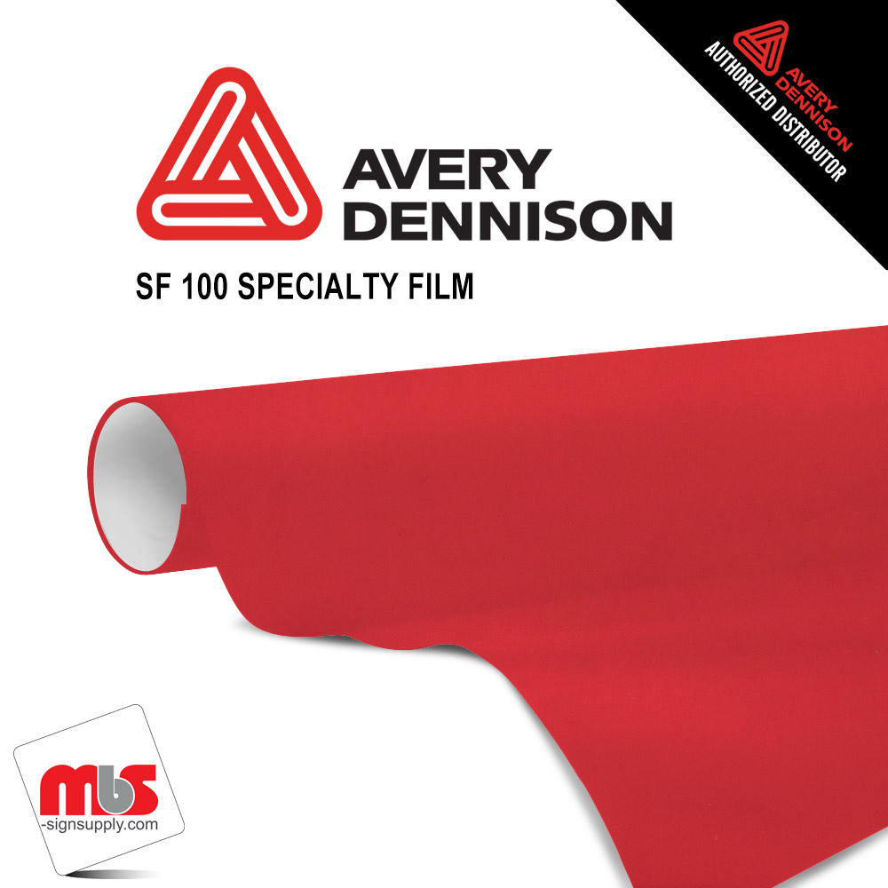 53'' x 10 yards Avery SF100 Chrome Red 3 year Long Term Unpunched 5.7 MIL Conform Chrome Wrap Vinyl (Color Code 474)