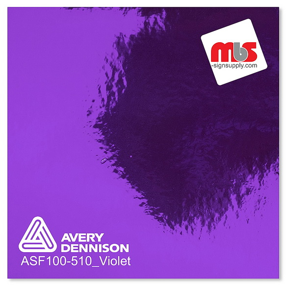 53'' x 10 yards Avery SF100 Chrome Violet 3 year Long Term Unpunched 5.7 MIL Conform Chrome Wrap Vinyl (Color Code 510)