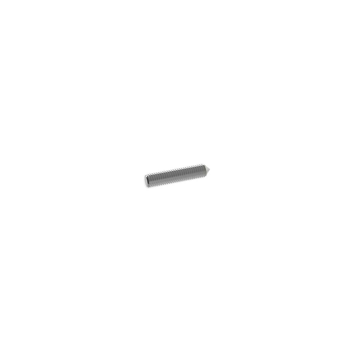 3/16'' Diameter X 1'' Long, Aluminum 10-24 Threaded Stud (1 End Flat - 1 End Conical)