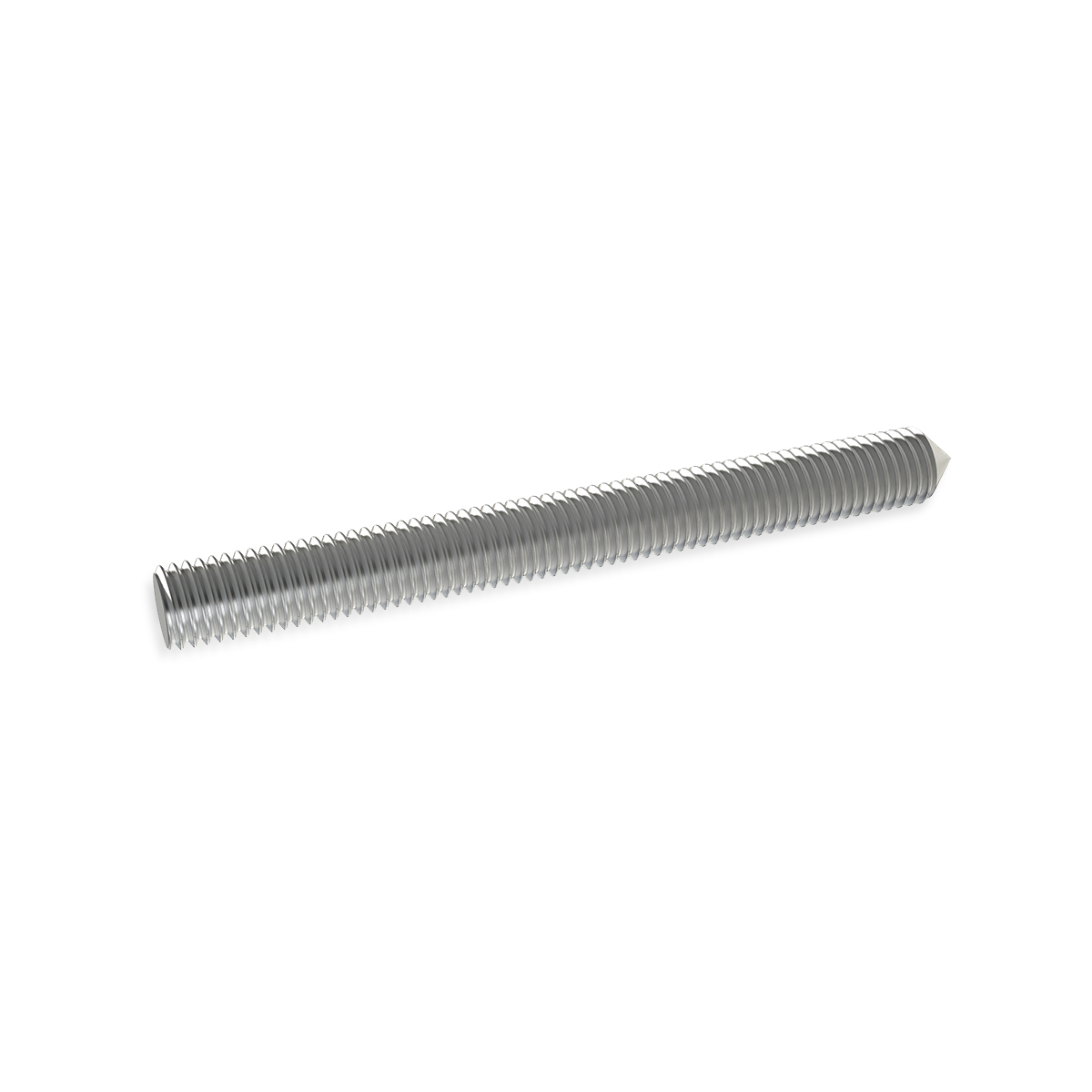 3/16'' Diameter X 6'' Long, Aluminum 10-24 Threaded Stud (1 End Flat - 1 End Conical)