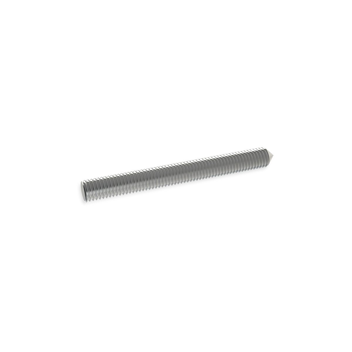 5/16'' Diameter X 3'' Long, Aluminum 5/16-18 Threaded Stud (1 End Flat - 1 End Conical)