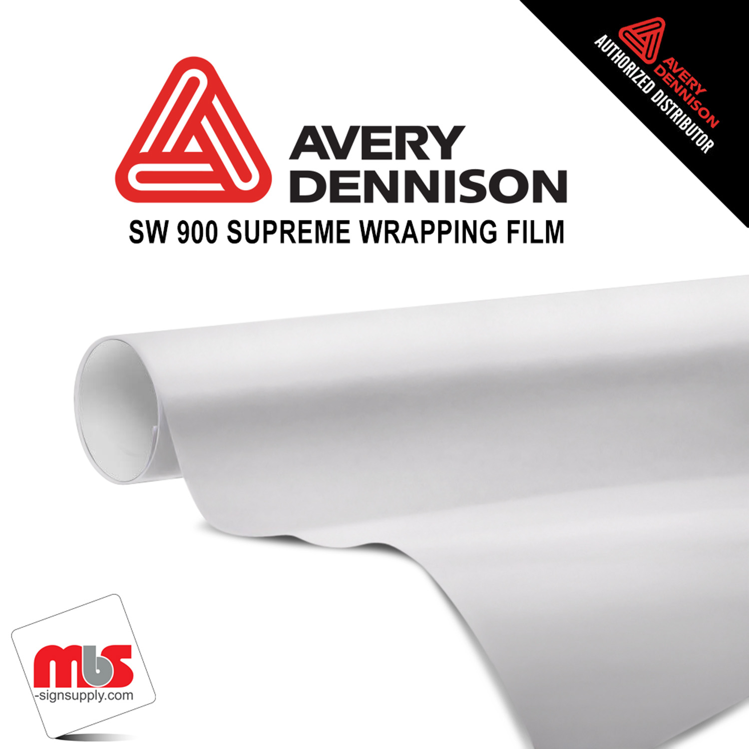 60'' x 25 yards Avery SW900 Satin White 5 year Long Term Unpunched 3.2 Mil Wrap Vinyl (Color Code 116)