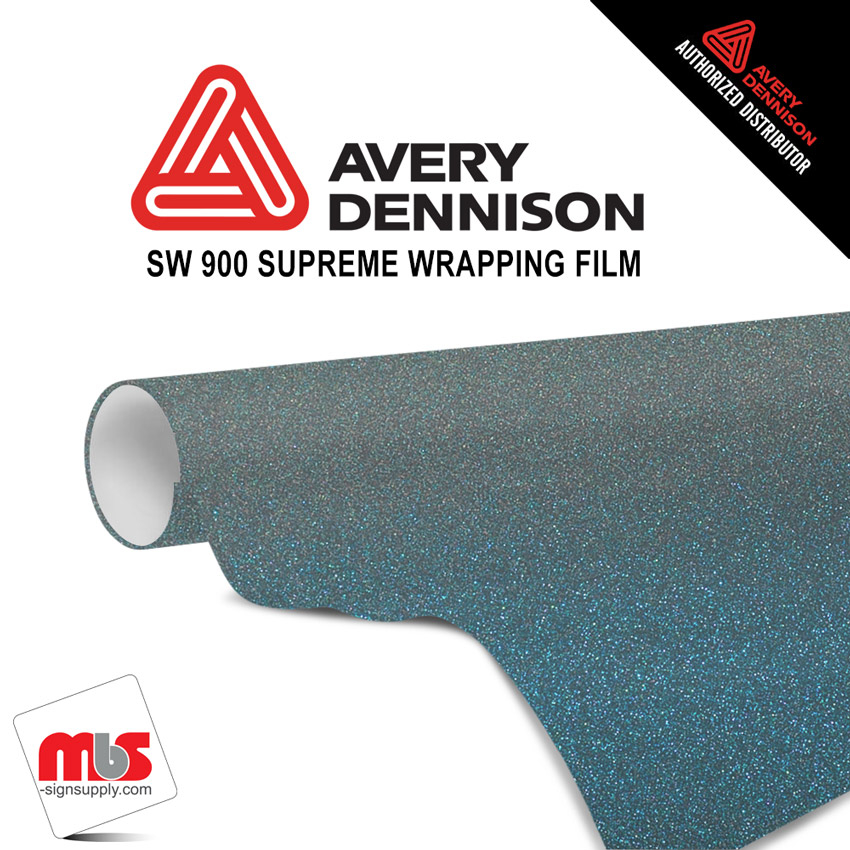 60'' x 5 yards Avery SW900 Satin Moonstone - Silver/Blue 5 year Long Term Unpunched 3.2 Mil Wrap Vinyl (Color Code 634)