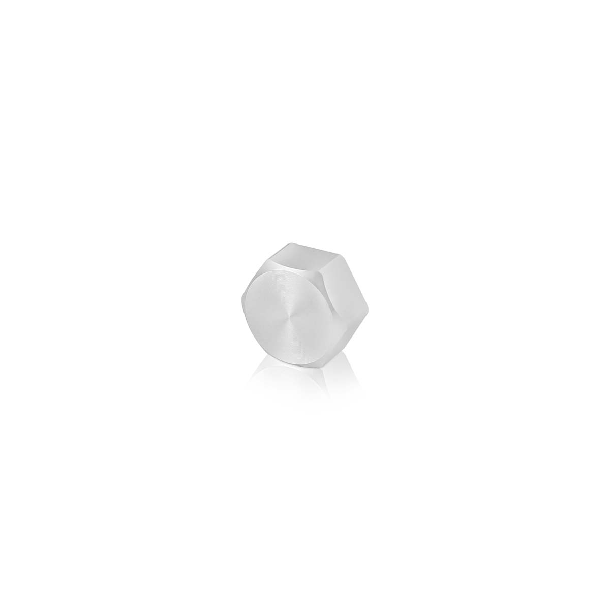 5/16-18 Threaded Hex 3/4'' Caps, Height: 3/8'', Clear Anodized Aluminum [Required Material Hole Size: 3/8'']
