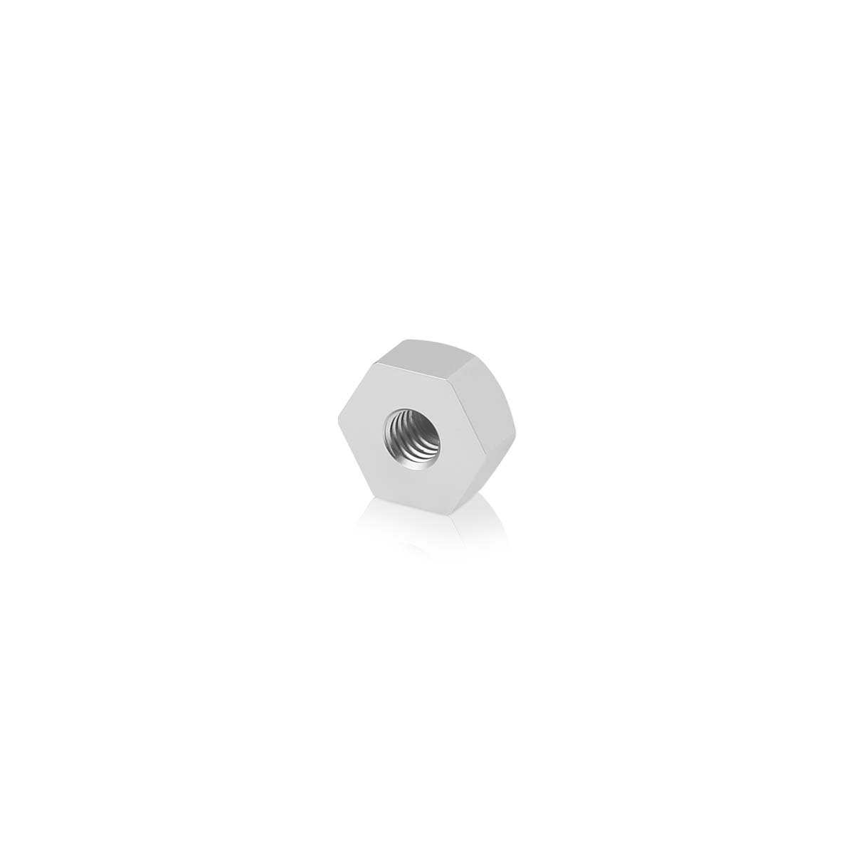 5/16-18 Threaded Hex 3/4'' Caps, Height: 3/8'', Clear Anodized Aluminum [Required Material Hole Size: 3/8'']