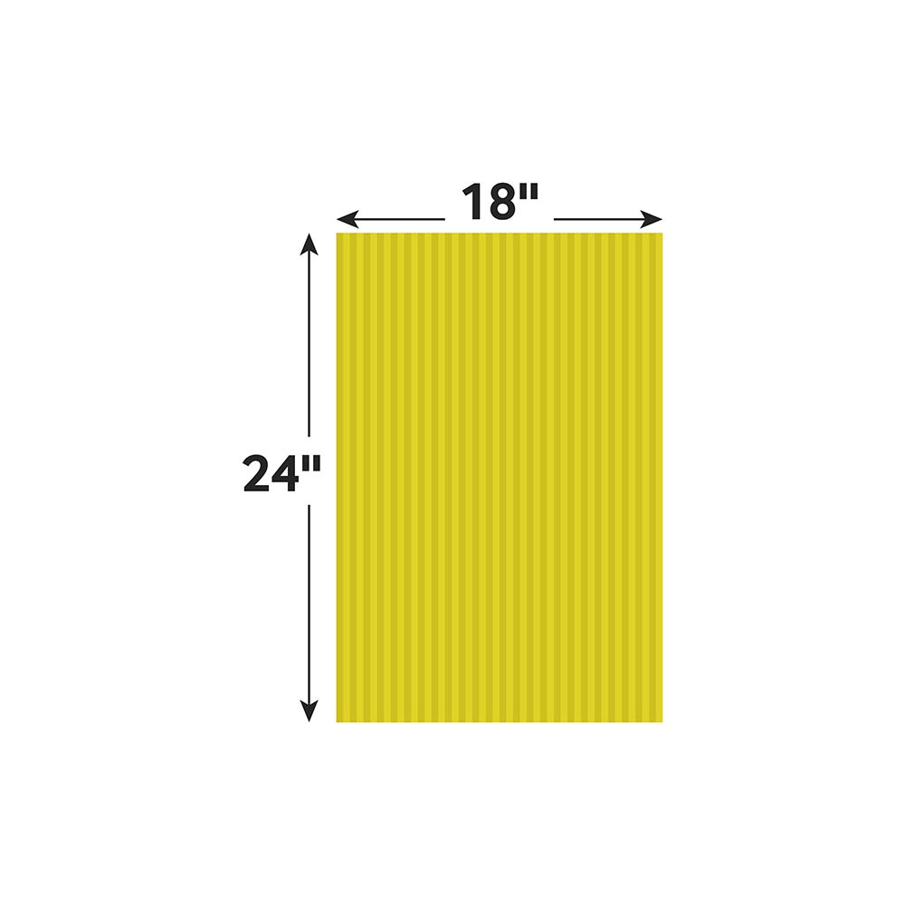 18''W x 24''H x 4mm Yellow Corrugated Plastic Board