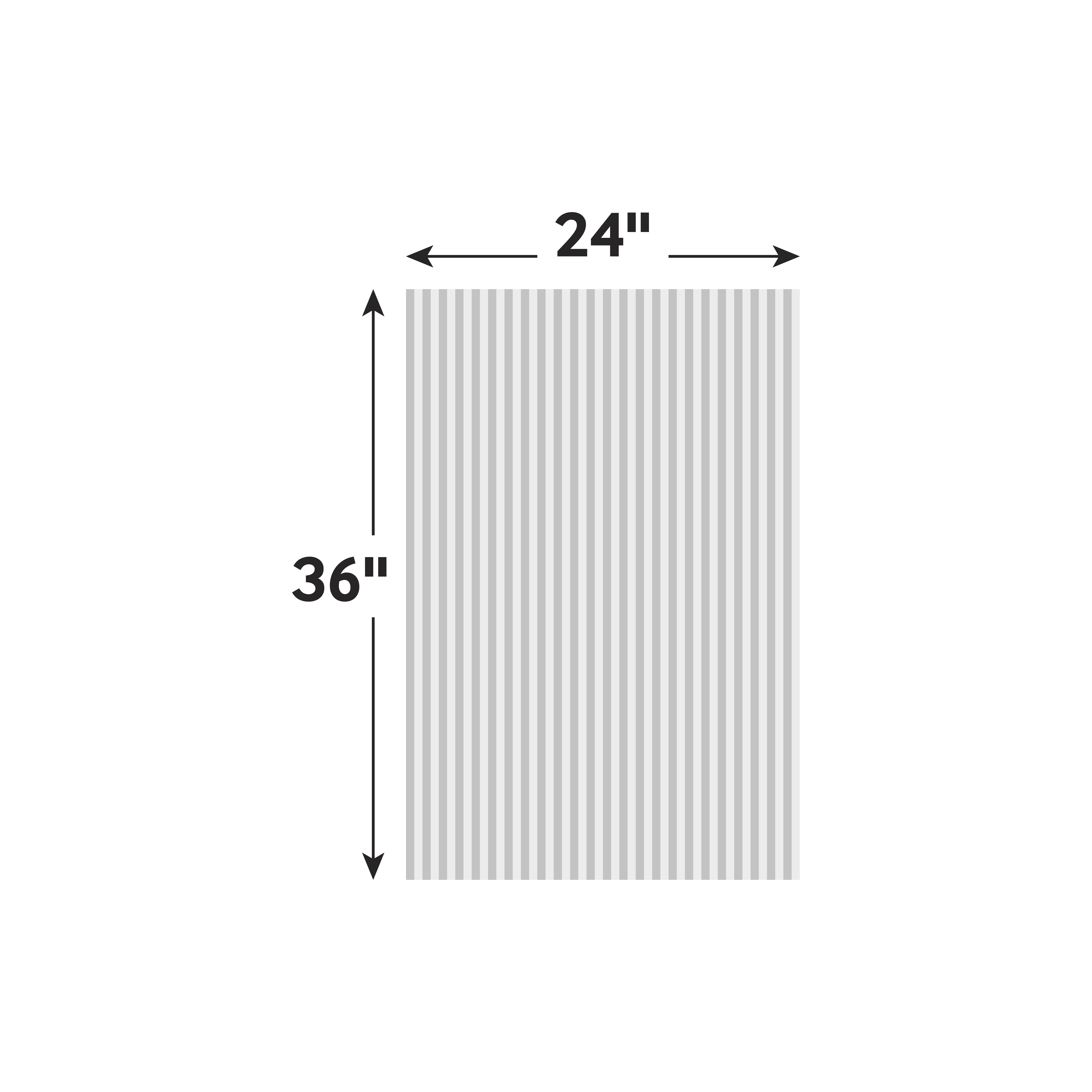 24''W x 36''H x 4mm White Corrugated Plastic Board