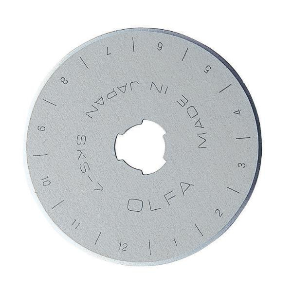 Olfa Circular 45mm Tungsten Steel Rotary Blade for Rotary Cutter (Pack of 1)