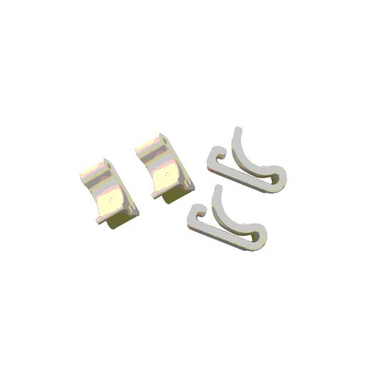 3/4'' x 3/4'' x 1/8'' White Plastic Frame Clips (accepts up to 1/8'' thickness)