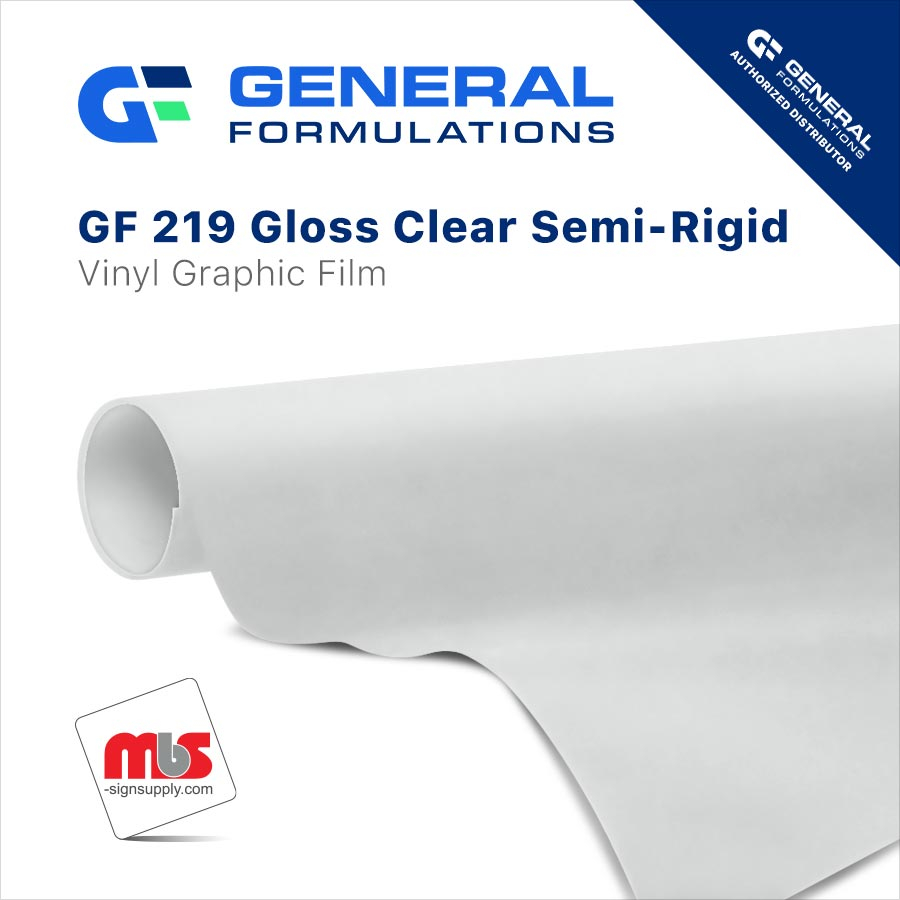 54'' x 30 Yard Roll - General Formulations 219 6 Mil Gloss Clear Semi-Rigid 3 Years Vinyl w/ Clear Low-Tack Removable Adhesive