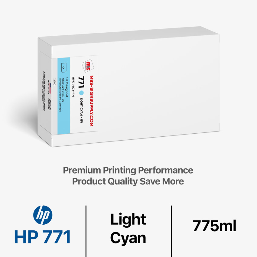 HP 771 775ml Remanufactured Light Cyan Ink Catridge for Designjet Z6200