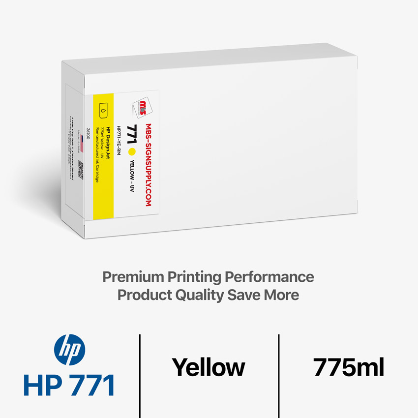 HP 771 775ml Remanufactured Yelllow Ink Catridge for Designjet Z6200