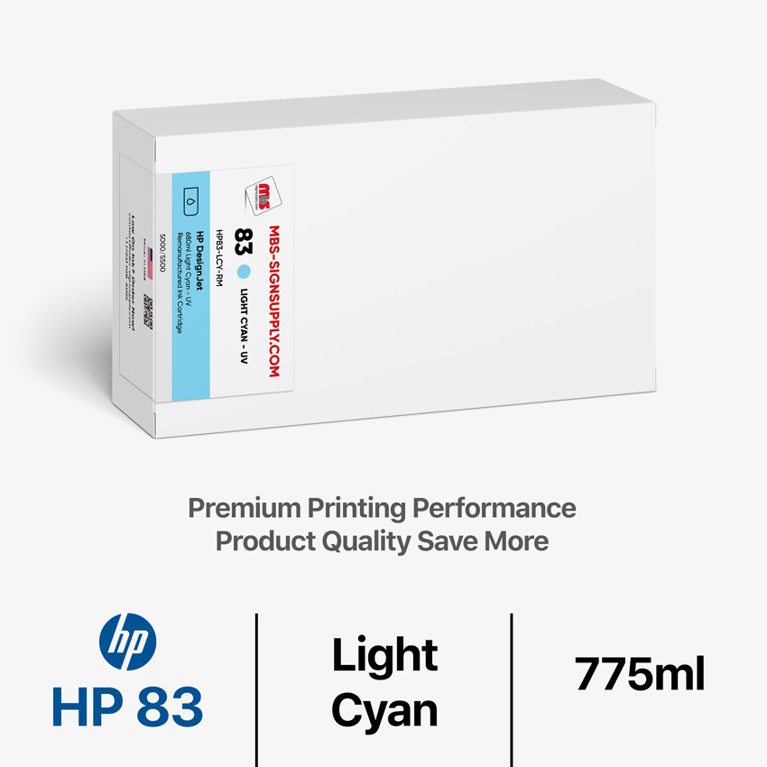 HP 83 775ml Remanufactured Light Cyan Ink Cartridge for DesignJet 5000/5500 UV