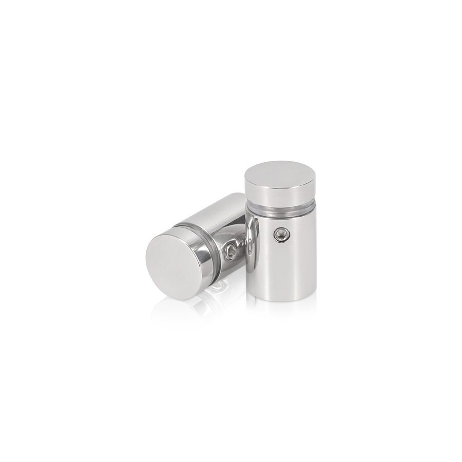 5/8'' Diameter X 3/4'' Barrel Length, (304) Stainless Steel Polished Finish. Easy Fasten Standoff (For Inside / Outside use) Tamper Proof Standoff [Required Material Hole Size: 7/16'']
