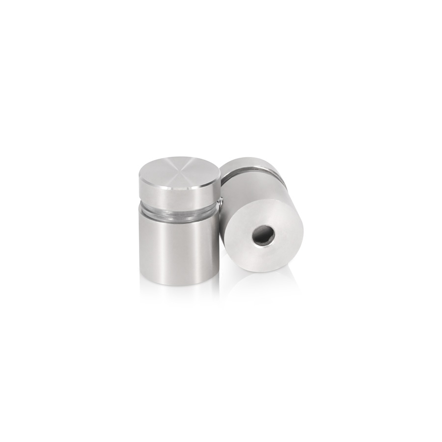 5/8'' Diameter X 1/2'' Barrel Length, (316 Marine Grade) Stainless Steel Brushed Finish. Easy Fasten Standoff (For Inside / Outside use) [Required Material Hole Size: 7/16'']