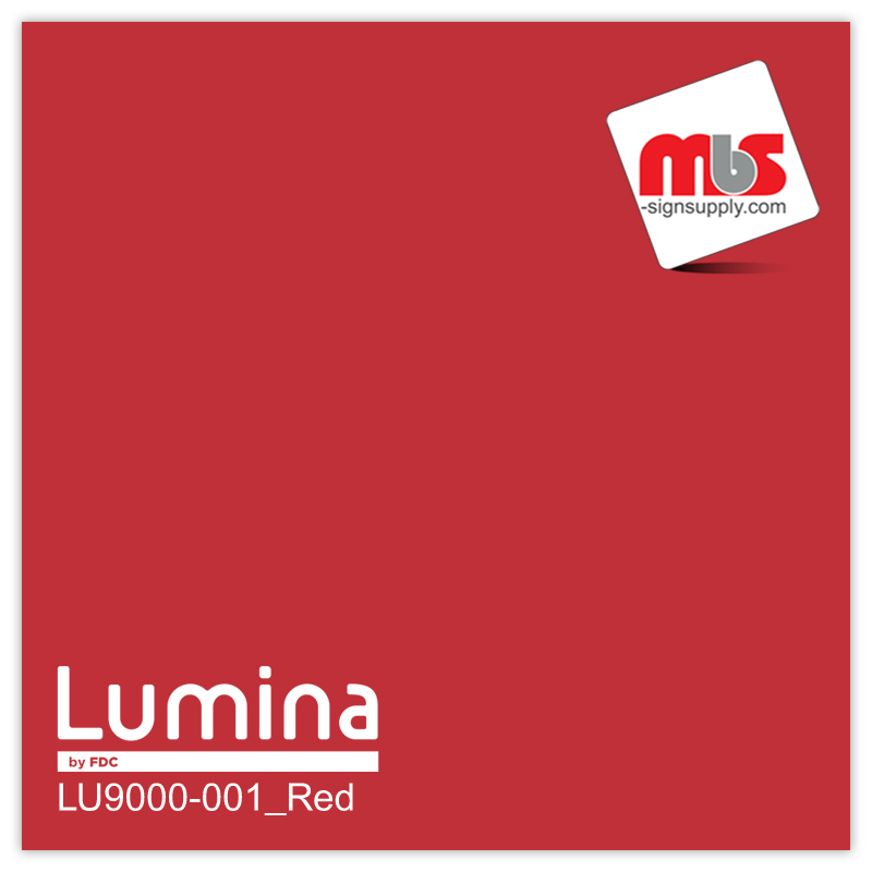 15'' x 5 Yards Lumina® 9000 Semi-Matte Red 2 Year Unpunched 3.5 Mil Heat Transfer Vinyl (Color code 001)