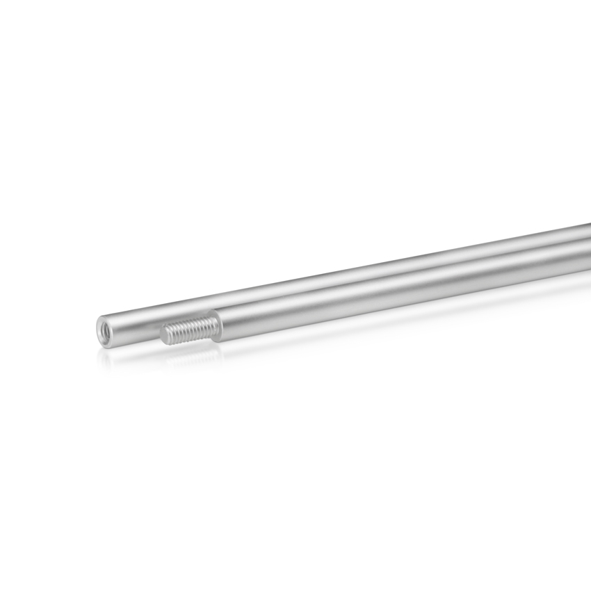 3/8'' Aluminum Clear Anodized 3/8'' Diameter Rod, Length: 36'', Reverse Thread  (Inside use only)