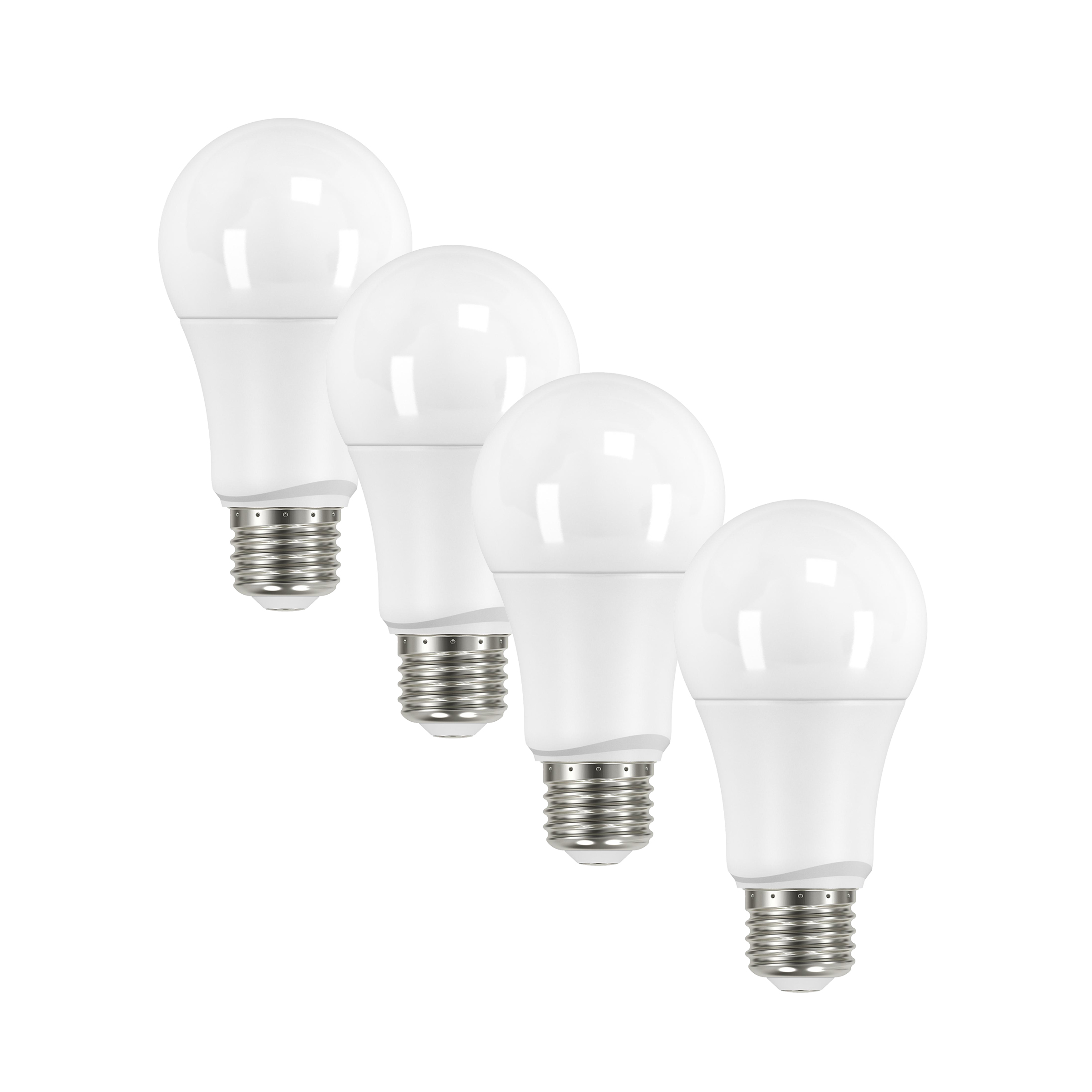 9.5W A19 LED Light Bulb - 60W Inc. Equal - 120V - E26 Medium Base - 800lm - 5000K (4-Pack)
