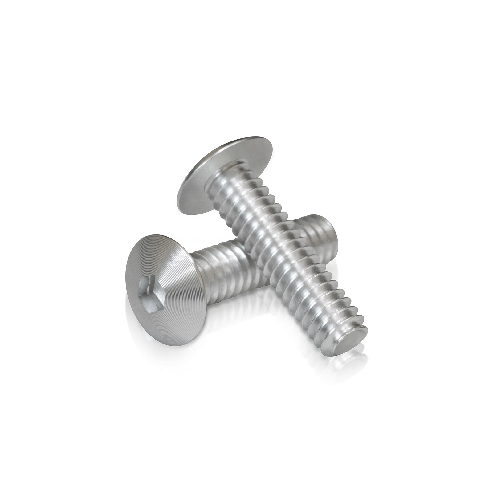 Clear Anodized Aluminum Bolt 1/4-20 Thread, length 1'', 5/32'' Hex Broach