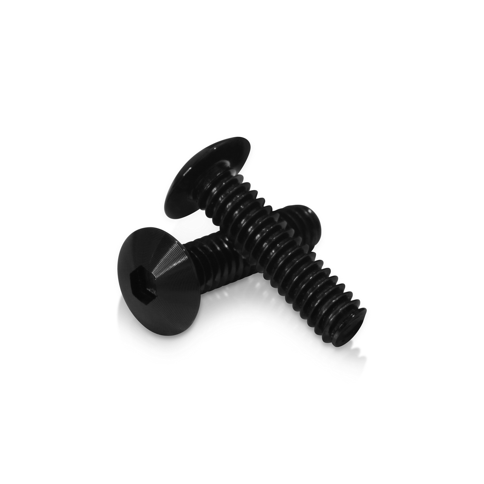 Black Anodized Aluminum Bolt 1/4-20 Thread, length 1'', 5/32''' Hex Broach