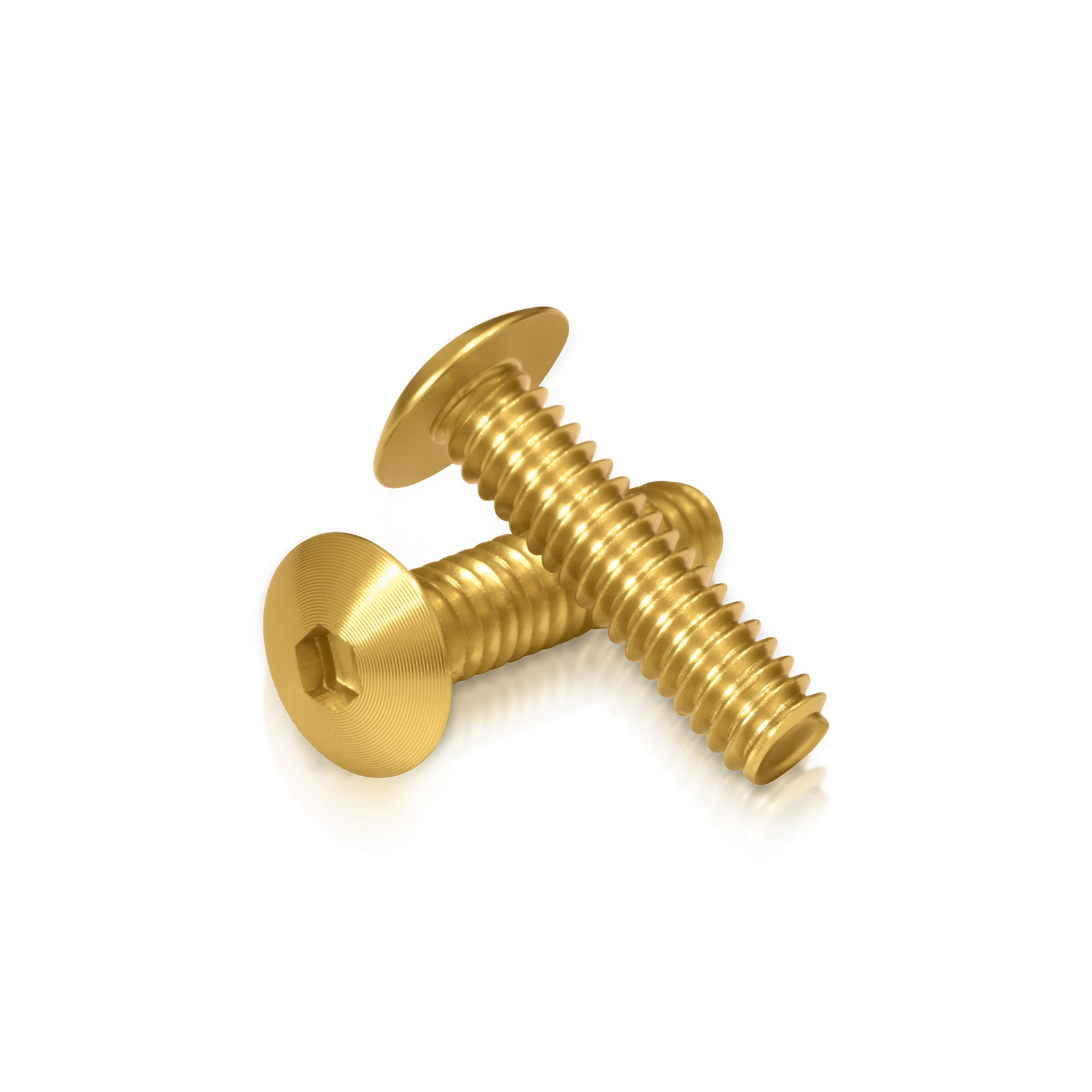 Gold Anodized Aluminum Bolt 1/4-20 Thread, length 1'', 5/32'' Hex Broach