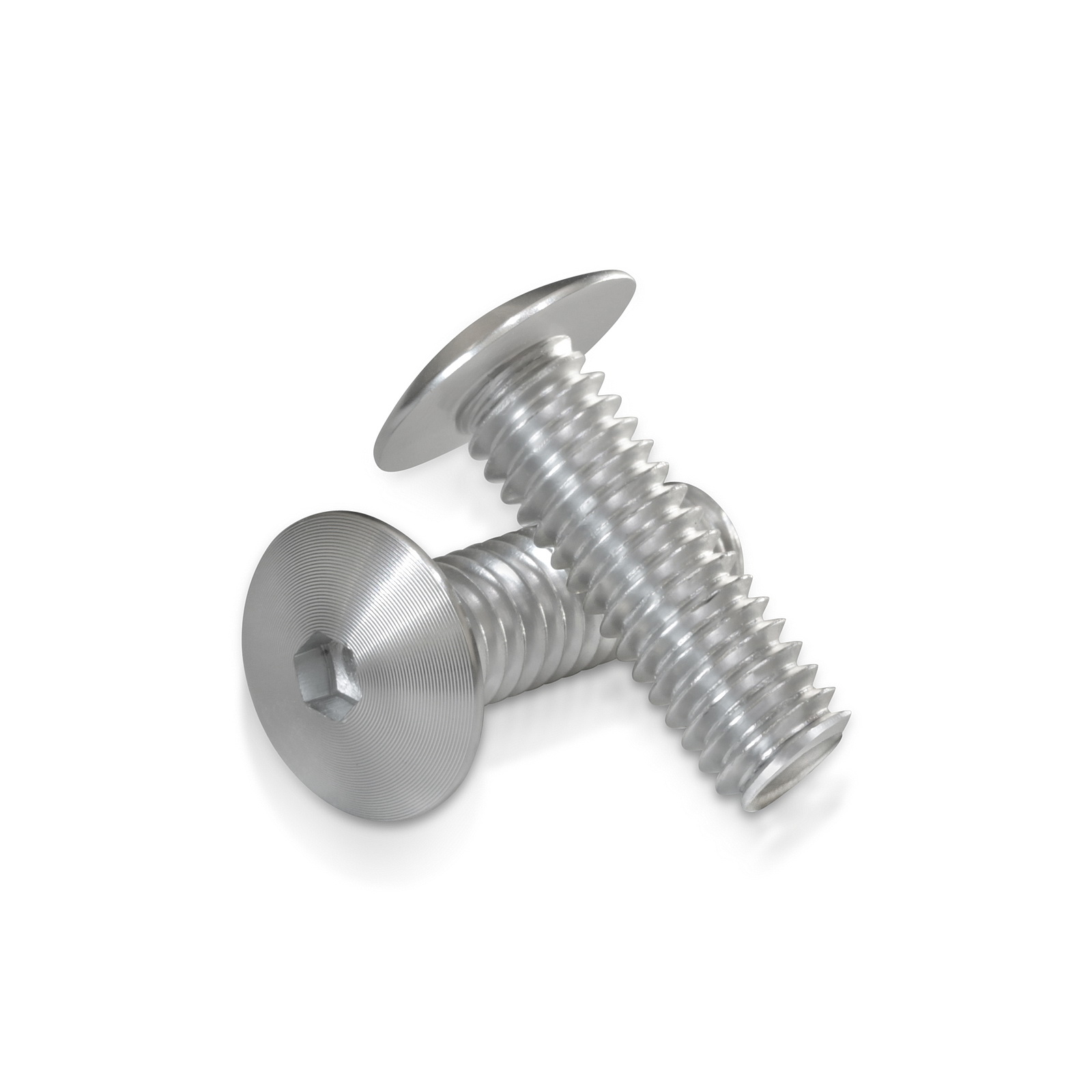 Clear Anodized Aluminum Bolt 5/16-18 Thread, length 1'', 5/32'' Hex Broach
