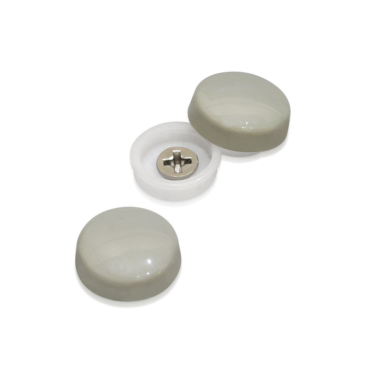 Snap-Cap For Screw #10 & #12 - Fog Grey Gloss (Washers sold separately)