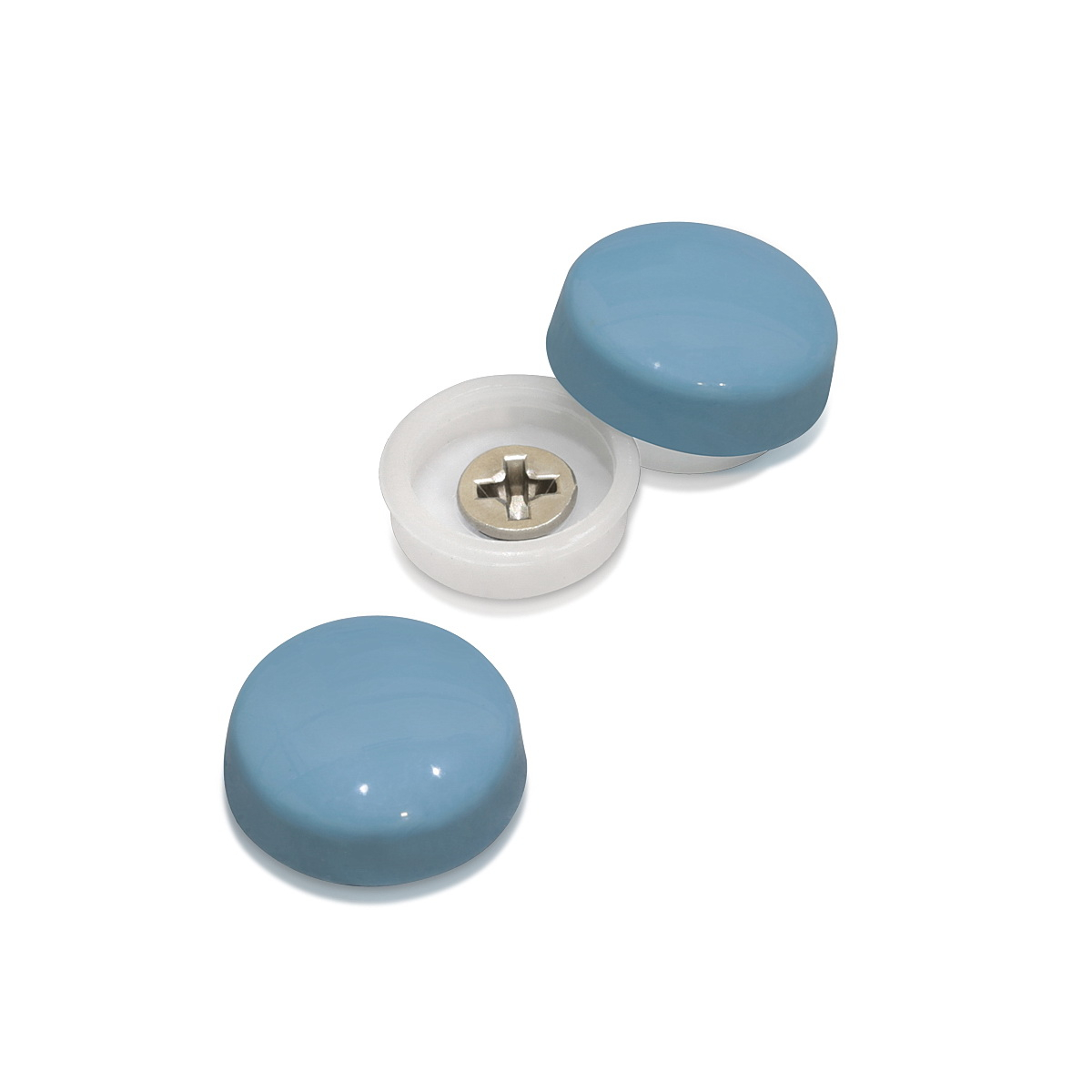 Snap-Cap For Screw #10 & #12 - Sea Blue Gloss (Washers sold separately)