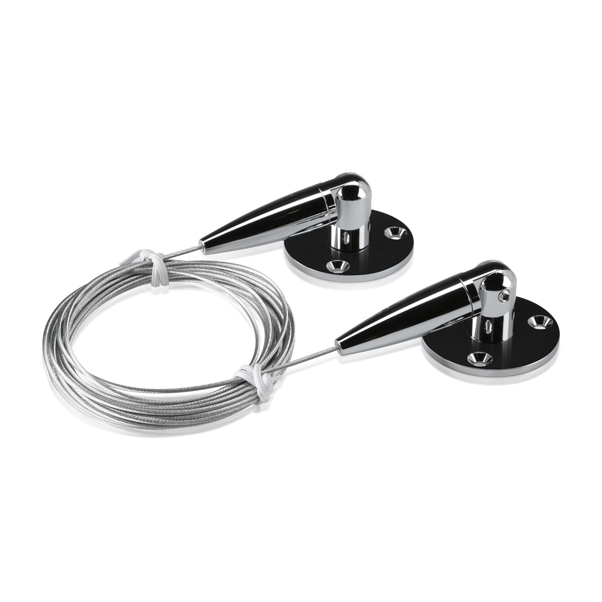 Signature Cable Systems, Aluminum Chrome Polished Kit (included 1 x Bottom, 1 x Top Adjustable Angle, 1 x Steel Cable 1/16'' Length 13' 1'')
