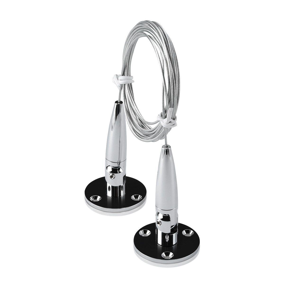 Signature Cable Systems, Aluminum Chrome Polished Kit (included 1 x Bottom, 1 x Top Adjustable Angle, 1 x Steel Cable 1/16'' Length 13' 1'')