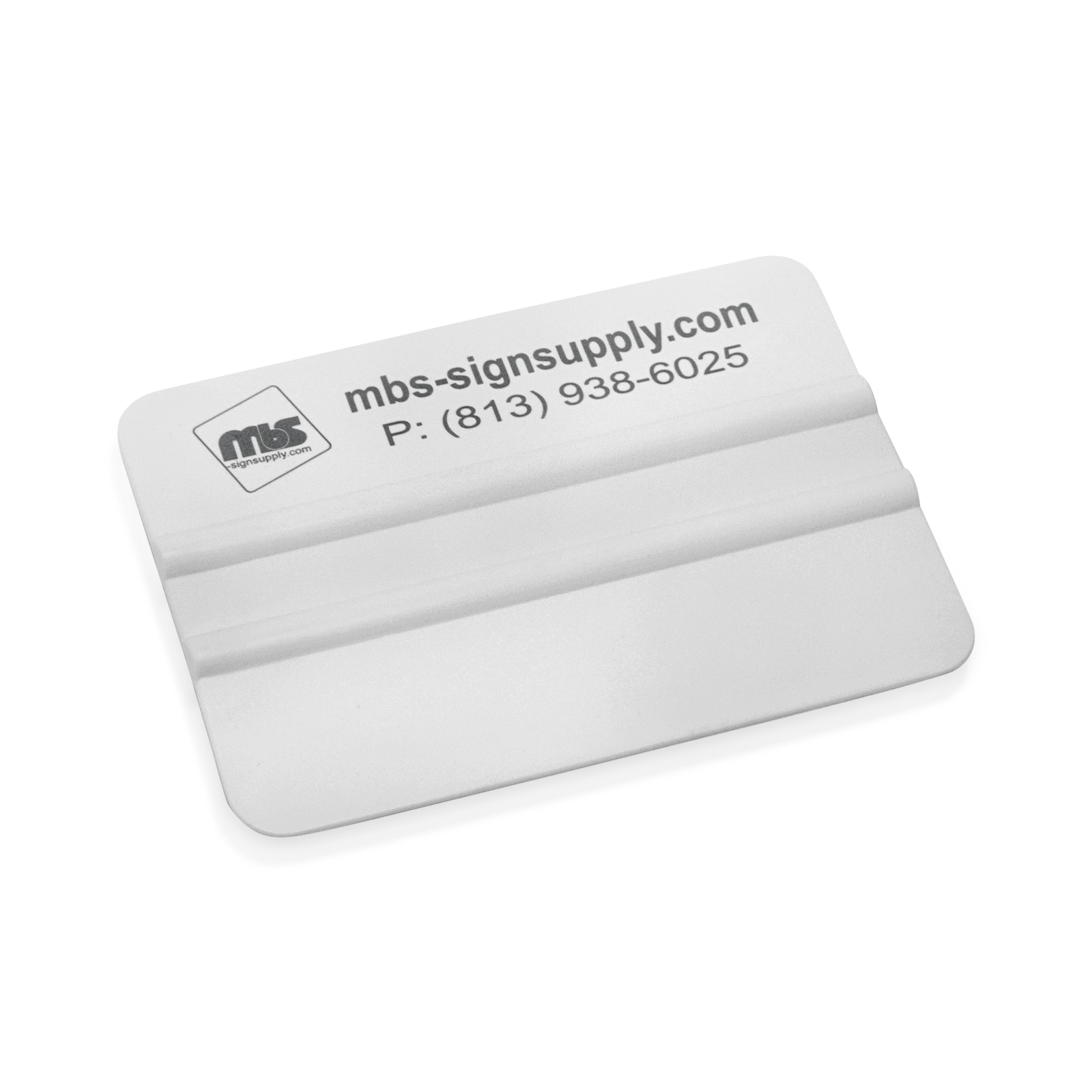 MBS 4'' x 3'' White Squeegee, Soft Hardness for Vinyl and Film Application