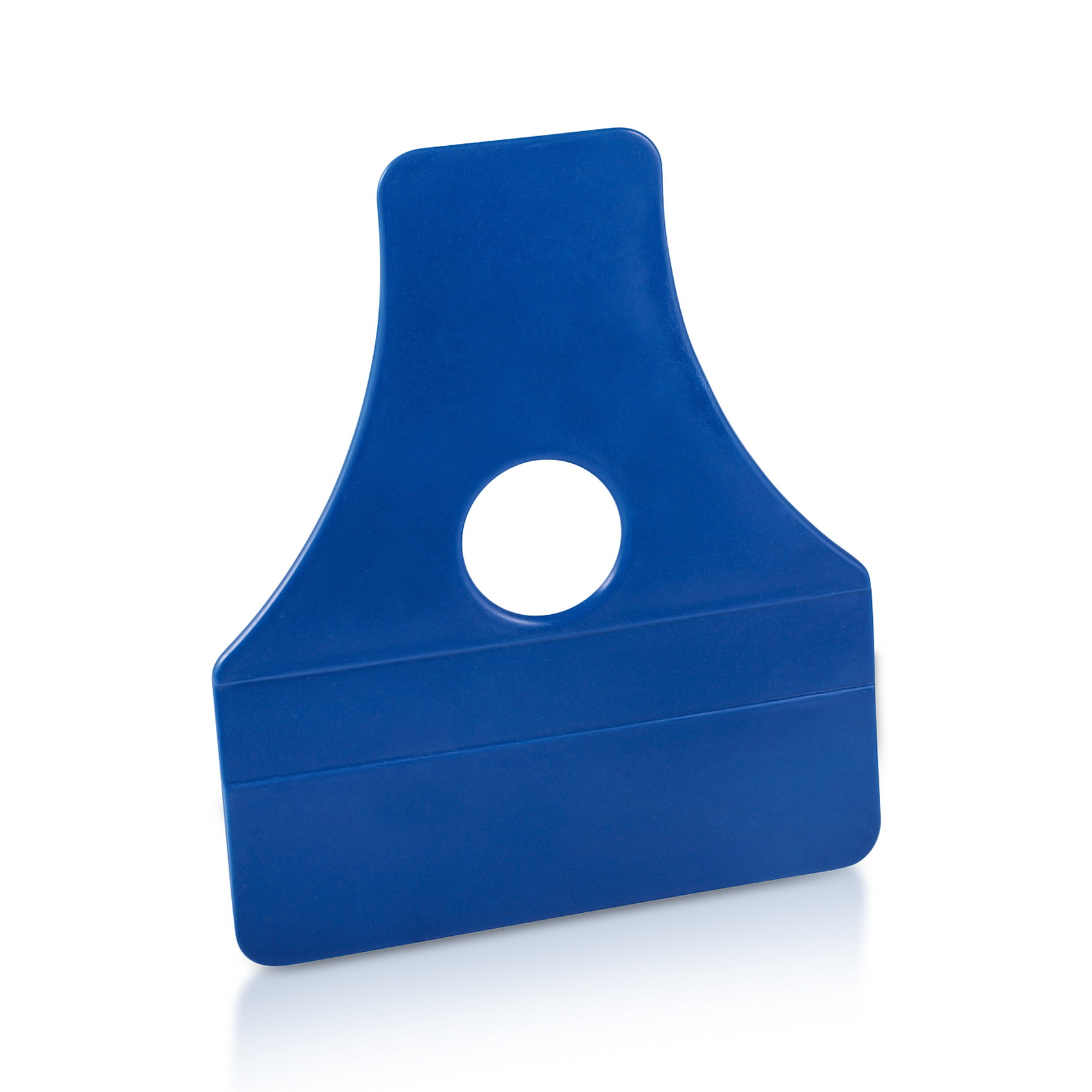 5'' x 4'' Blue Trapezoid Squeegee, Medium Hardness for Vinyl and Film Application