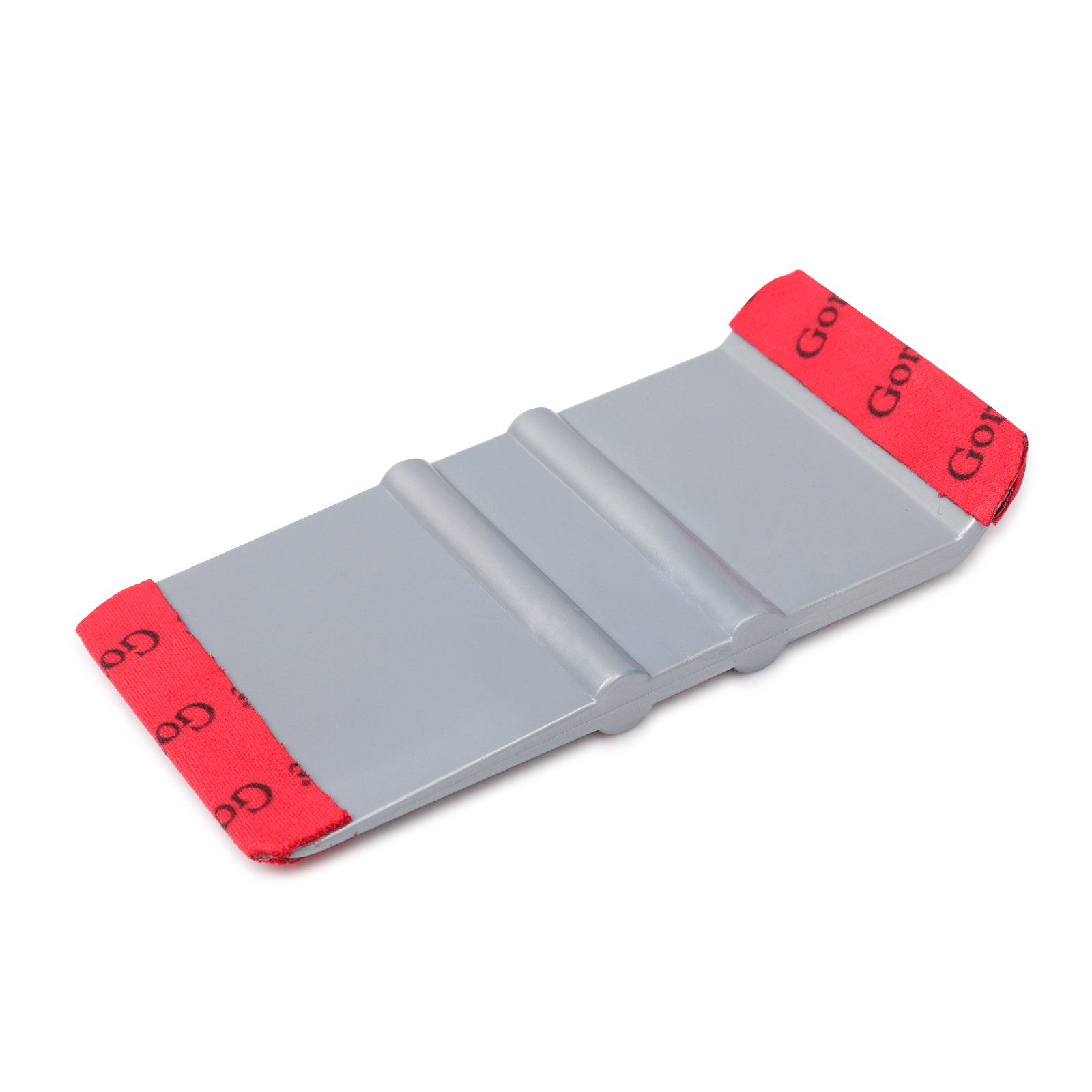 2'' x 3-1/2'' Gray 135 Degree Squeegee, Medium Hardness with Red Felt For Film and Vinyl Tucking