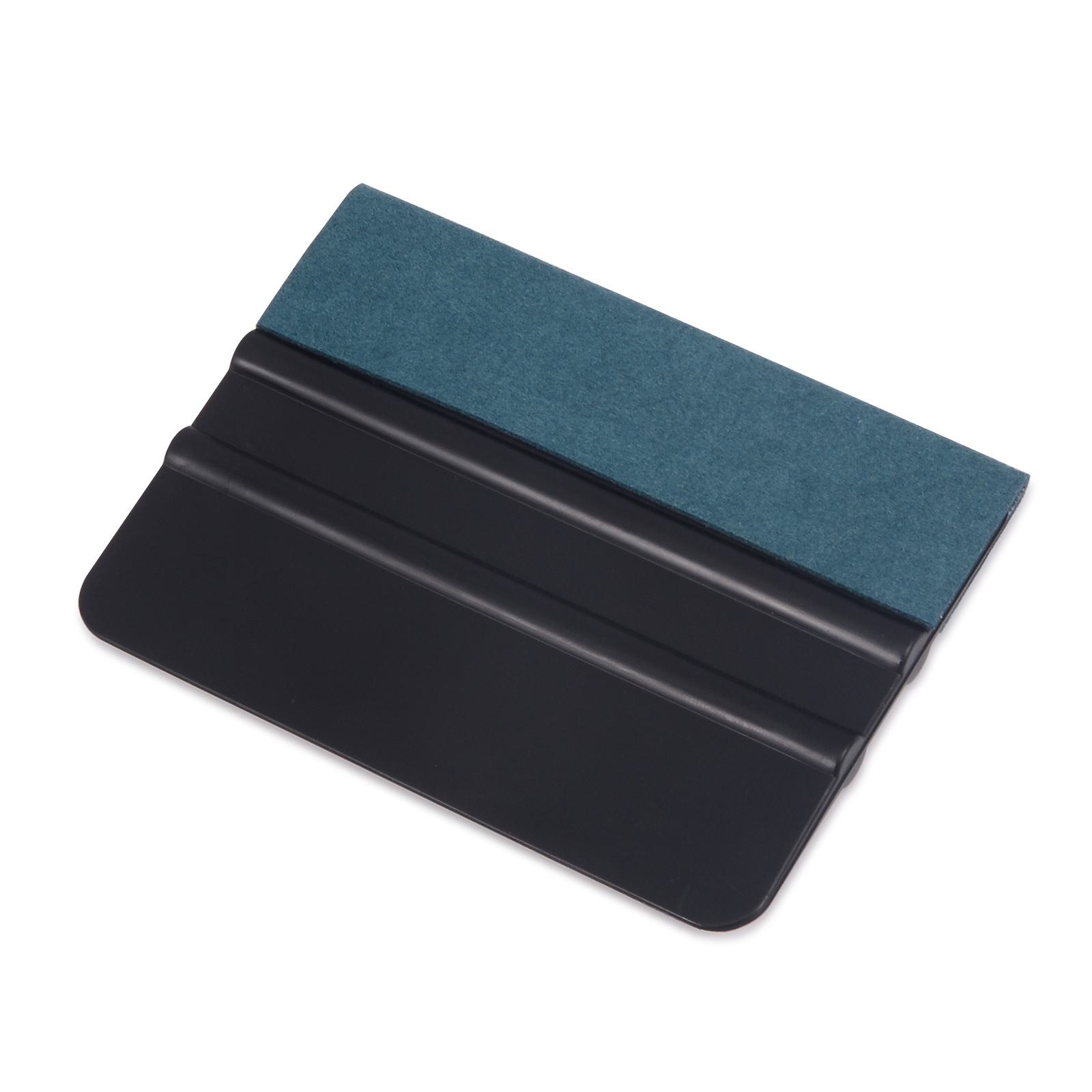 3M 4'' x 3'' Black Squeege, Medium Hardness, with Blue Suede Felt for Vinyl and Film Application