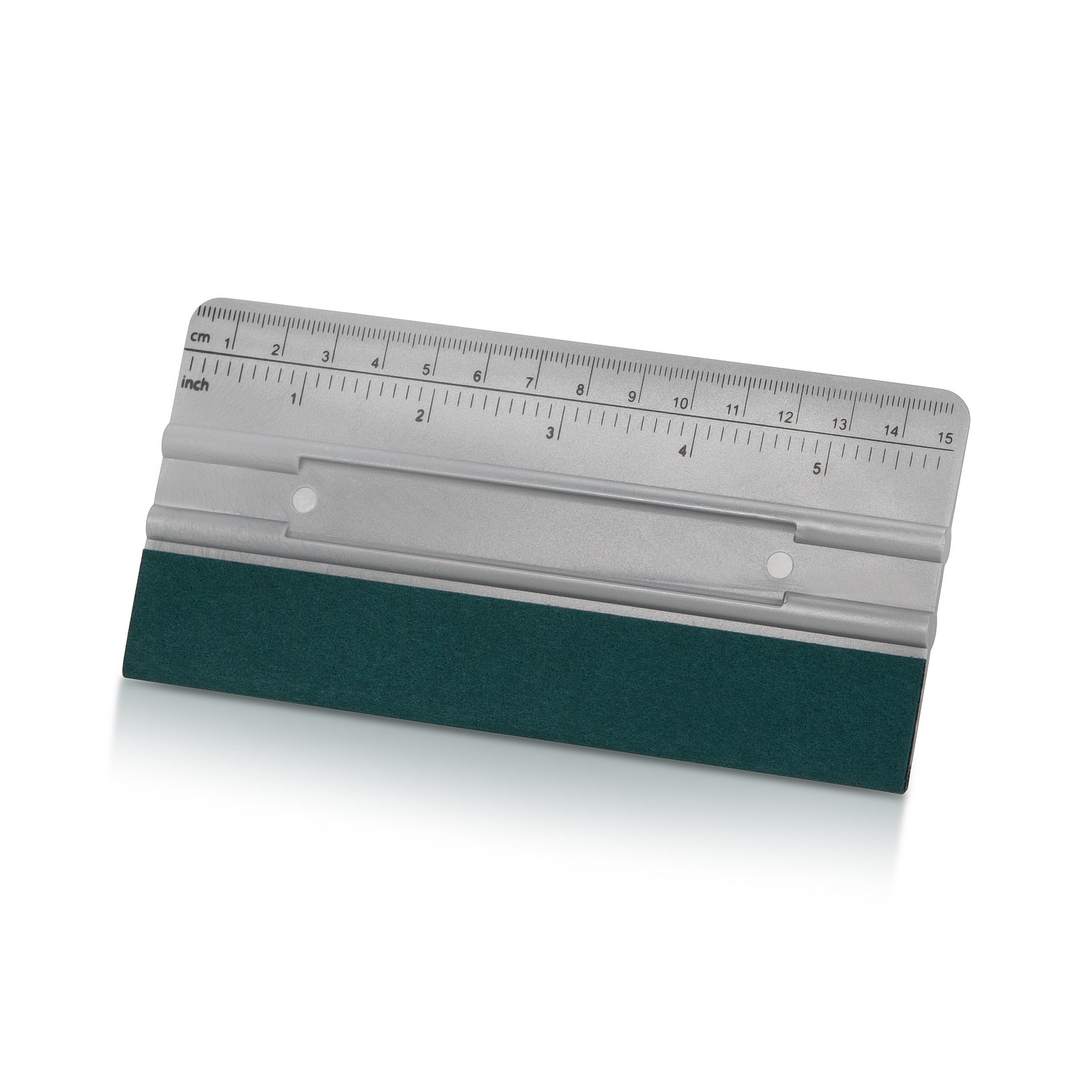 6'' x 3'' Gray Squeegee, Medium Hardness with Suede Felt and Ruler For Film and Vinyl Tucking