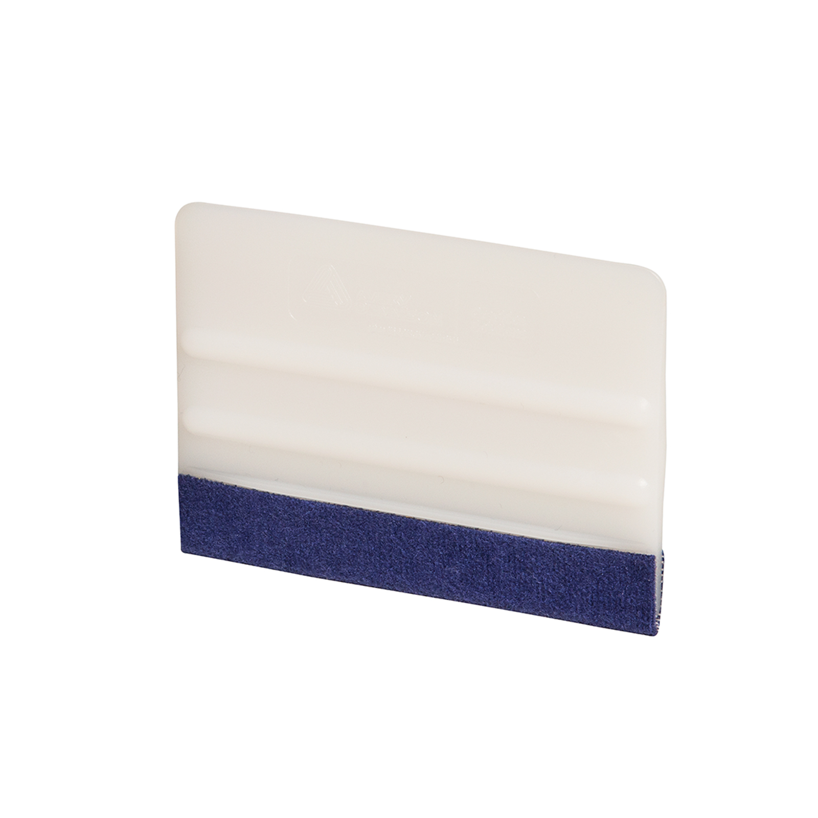 Avery 4'' x 3'' White Squeegee, Hard Hardness, with Blue Felt for Vinyl and Film Application