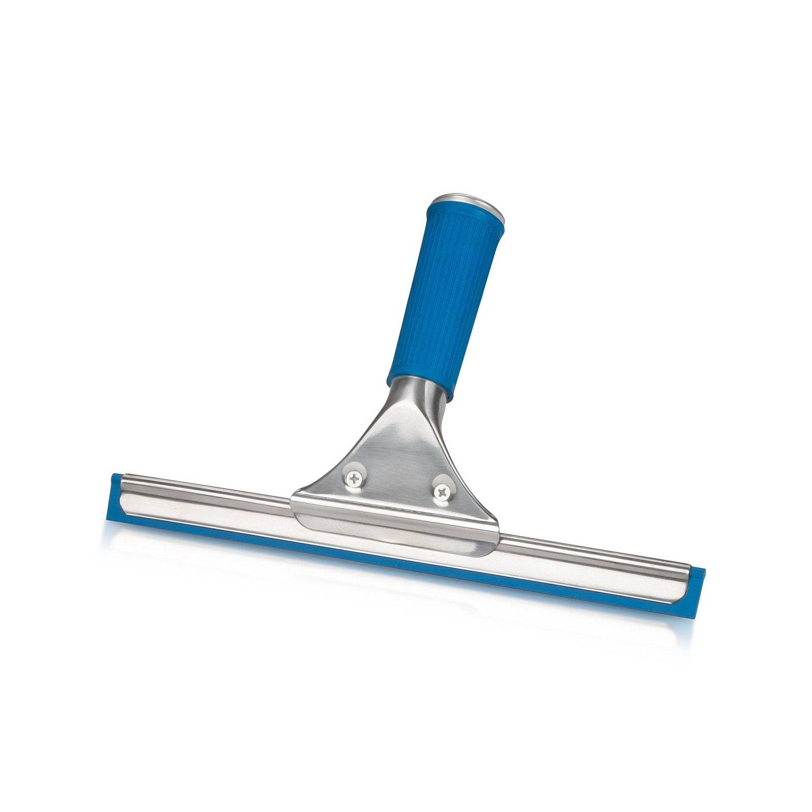10'' Stainless Steel Water Squeegee with Blue Rubber Blade
