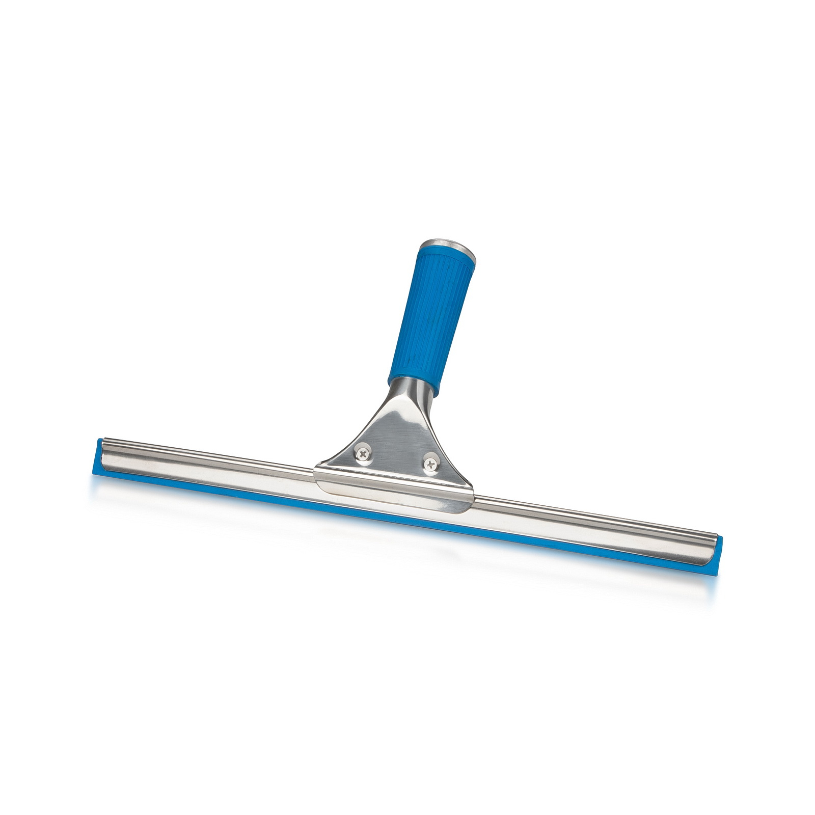 14'' Stainless Steel Water Squeegee with Blue Rubber Blade