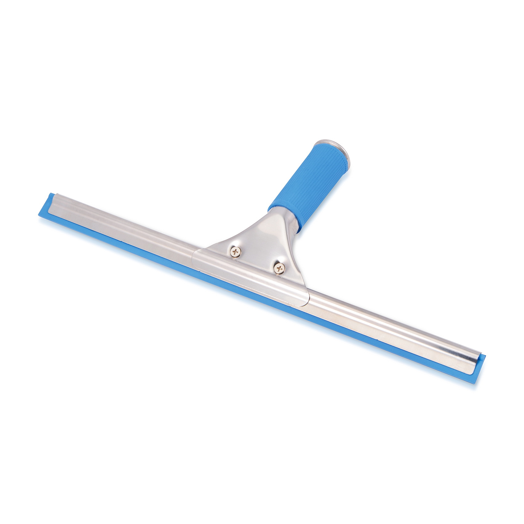 14'' Stainless Steel Water Squeegee with Blue Rubber Blade