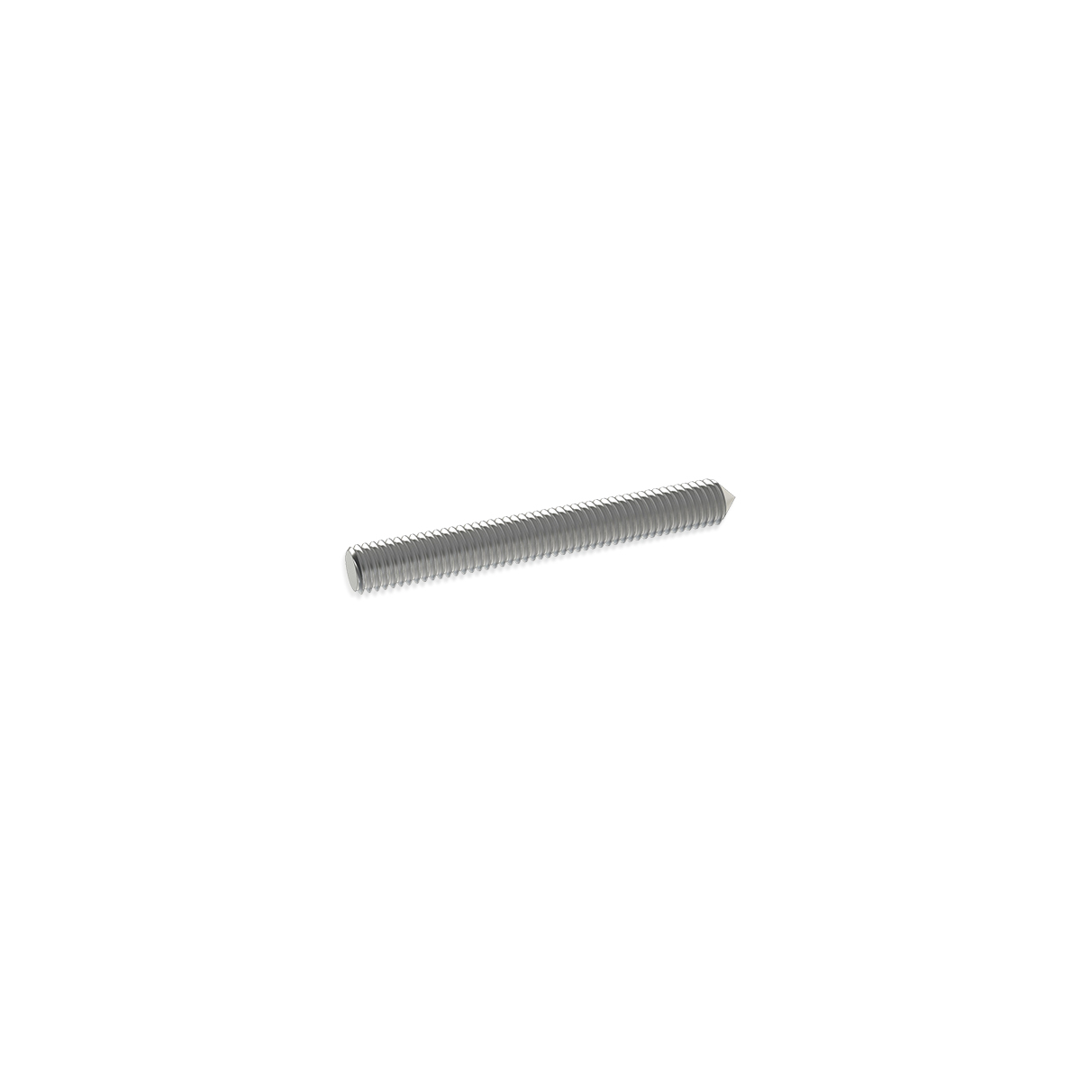 0.11'' Diameter X 2'' Long, Stainless Steel 4-40 Threaded Stud (1 End Flat - 1 End Conical)