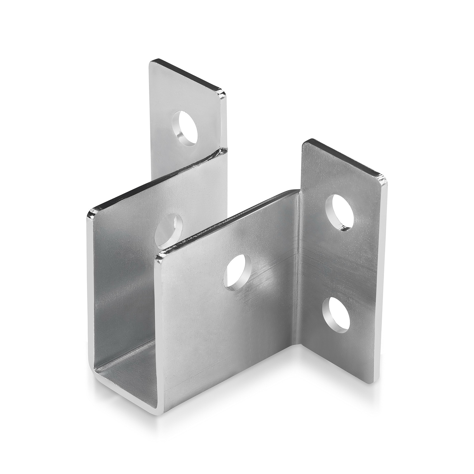Sooper ''U'' Brackets for Solid Sign Substrate Mounting - for 3/4'' Material Corners - Steel Zinc Coated (1 ea.)