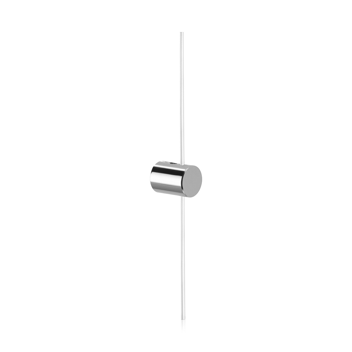 Right Wine Cellar Aluminum Cable Support one end Chrome Polished (CAUTION: No cable retaining set screw. Part with cable retaining set screw is SKU: WCL1216RCP)
