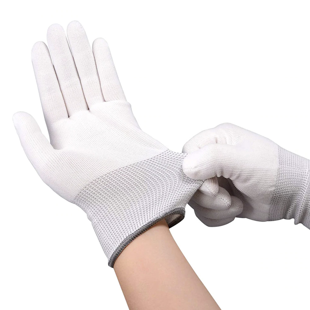 MBS White Professional Vinyl Wrap Anti-Static Application Gloves (Large)