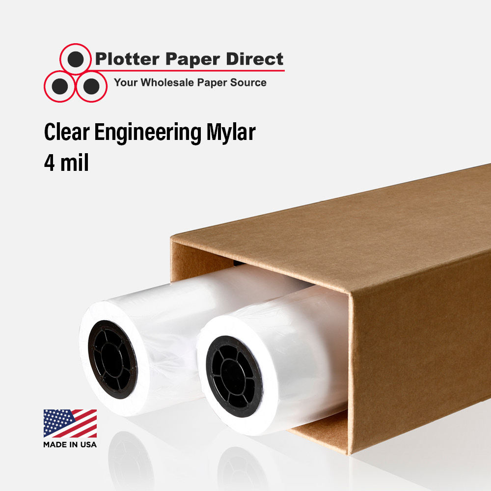 36''x 150' Roll - 4 MIL Clear Engineering Mylar (Pack of 2)
