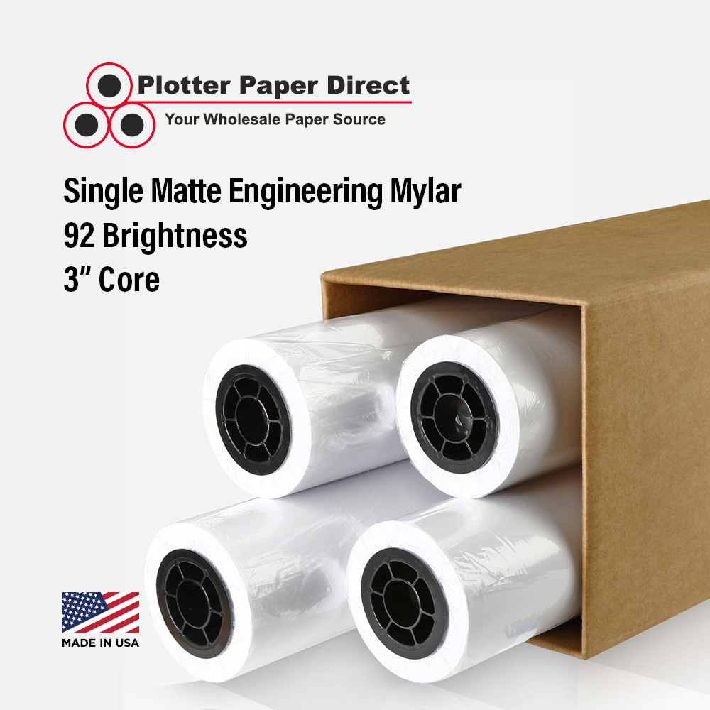 36''X150' Roll - Single Matte Engineering Mylar (Pack of 4)