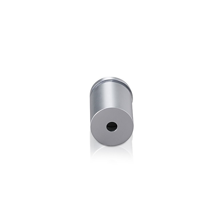 3/4'' Diameter X 3/4'' Barrel Length, Aluminum Rounded Head Standoffs, Clear Anodized Finish Easy Fasten Standoff (For Inside / Outside use) [Required Material Hole Size: 7/16'']