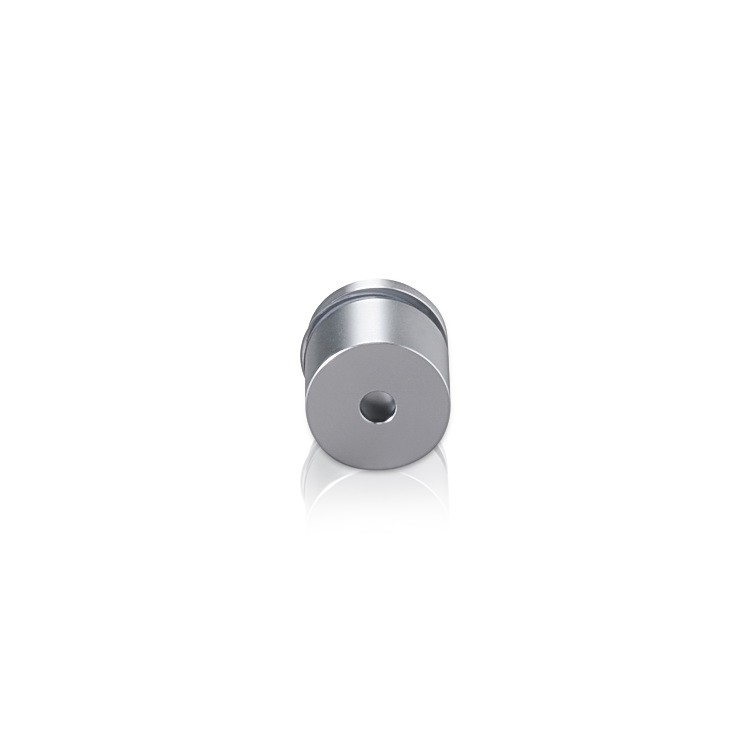 3/4'' Diameter X 1/2'' Barrel Length, Aluminum Rounded Head Standoffs, Clear Anodized Finish Easy Fasten Standoff (For Inside / Outside use) [Required Material Hole Size: 7/16'']