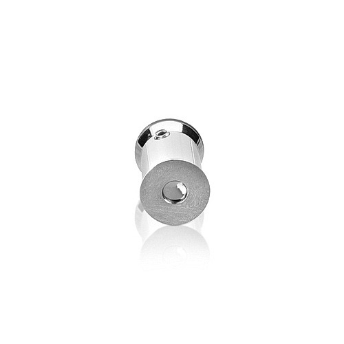 5/8'' Diameter X 7/8'' Barrel Length Aluminum Standoffs Rounded Head Polished Chrome Finish (for Indoor) Tamper Proof [Required Material Hole Size: 3/8'']