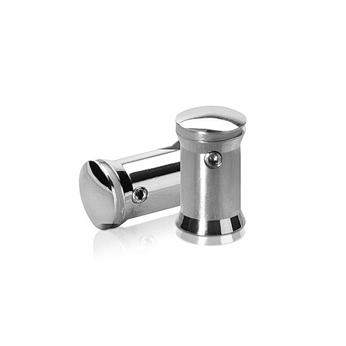 5/8'' Diameter X 7/8'' Barrel Length Aluminum Standoffs Rounded Head Polished Chrome Finish (for Indoor) Tamper Proof [Required Material Hole Size: 3/8'']