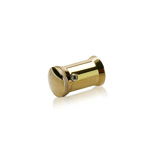 te5/8'' Diameter X 7/8'' Barrel Length Aluminum Standoffs Rounded Head Polished Gold Finish (for Indoor) Tamper Proof [Required Material Hole Size: 3/8'']